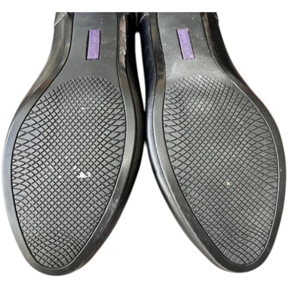 David Tate Simona Block Heel Leather Pumps - Black - 10 Wide - Picture 8 of 10